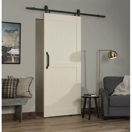 Montana 84 x 42 in. White Ash H & K-Style PVC Barn Door Kit MT4284WAHKKD
